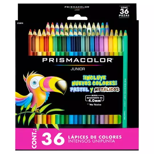 COLORES PRISMACOLOR JUNIOR CAJA CON 36 PIEZAS