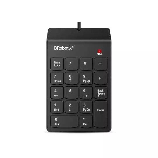 TECLADO USB BROBOTIX NUMERICO NEGRO