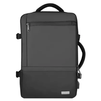MOCHILA PERFECT CHOICE EXPANDIBLE PARA VIAJE TRAVELA-NEGRO LAPTOP 17"