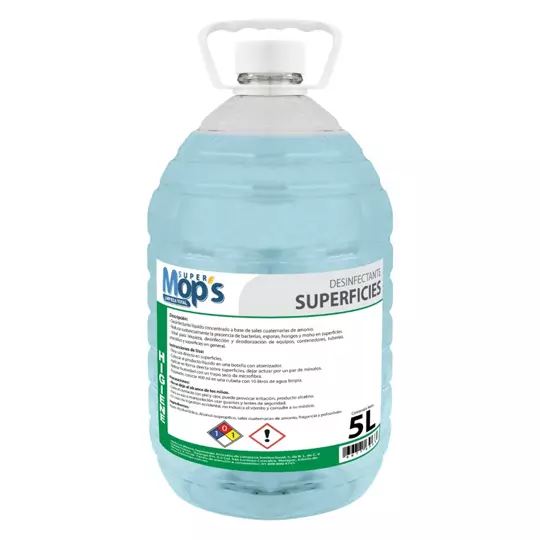 DESINFECTANTE SUPER MOPS PARA SUPERFICIES DE 5 LT.