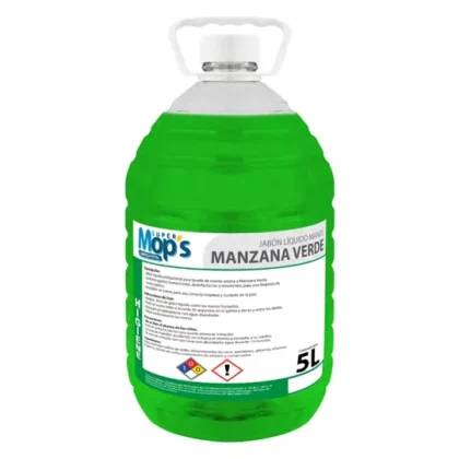 JABÓN PARA MANOS SUPER MOPS ANTIBACTERIAL SUPER MOPS AROMA MANZANA 5 LT