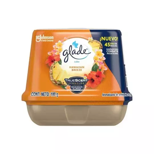CUBO EN GEL GLADE AROMATIZANTE 180 GM HAWAIIAN BREEZE