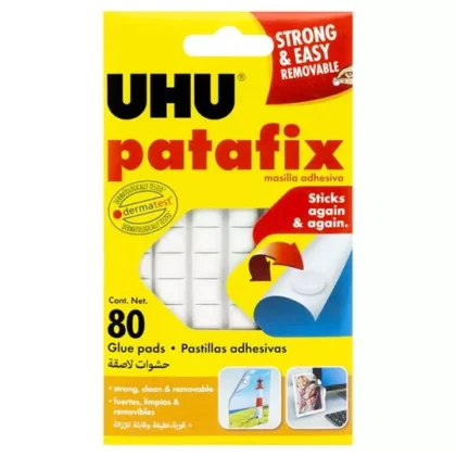PASTILLAS DE PEGAMENTO UHU, PATAFIX CR BLANCO CON 80 ALMOHADILLAS