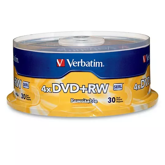 DVD+RW VERBATIM VB94834 120M/4.7GB PAQUETE CON 30 DISCOS
