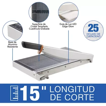 GUILLOTINA GBC CLASSICCUT 1525G 15 " , CAPACIDAD HASTA 25 HJS
