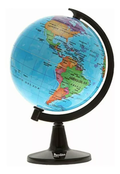 GLOBO TERRAQUEO BARRILITO 10.6CM 4"CHICO