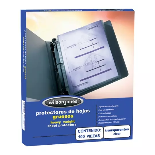 PROTECTOR HOJAS ACCO TAMAÑO CARTA GRUESO PAQUETE CON 100