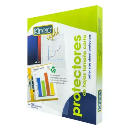 PROTECTOR HOJAS KINERA AZOR CARTA OPAC PAQUETE CON 200