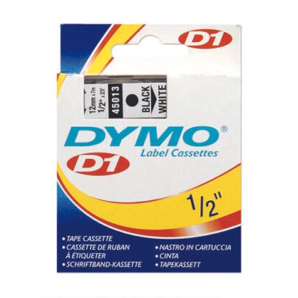 CINTA DYMO 12MMX7MT 45013 NEGRO/BLANCO