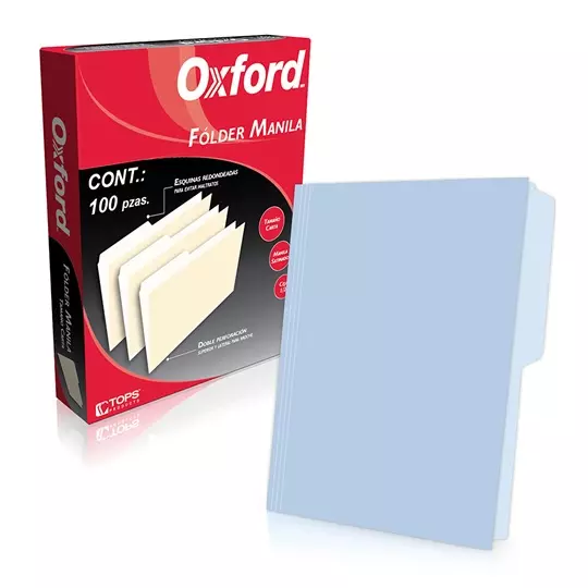 FOLDER OXFORD 1/2 CEJA CARTA AZUL