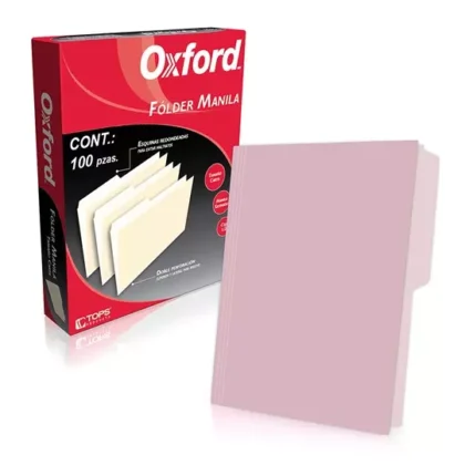 FOLDER OXFORD 1/2 CEJA CARTA ROSA