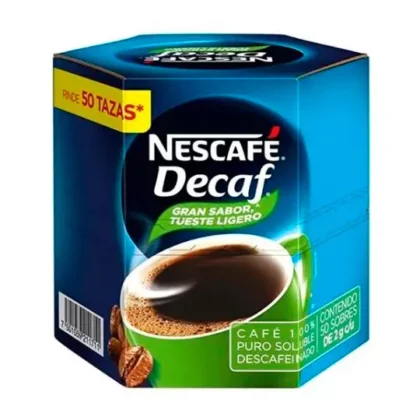 CAFÉ NESCAFÉ DESCAF SOLUBLE EN STICK 50PZ