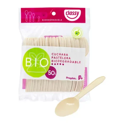 CUCHARA PLASTICO CLASSY PASTELE CON 50