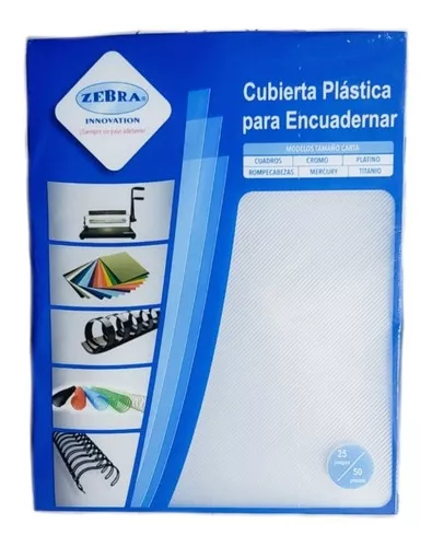 PASTA PARA ENGARGOLADO ZEBRA TAMAÑO CARTA KRISTAL