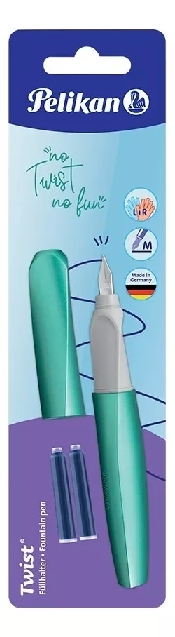 PLUMA FUENTE PELIKAN TWIST VERDE MENTA
