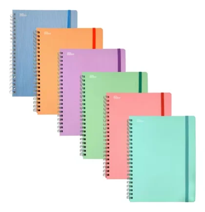 CUADERNO BOOK DOBLE ARILLO PASTEL PRINTAFORM CUADRO CHICO 200 HOJAS