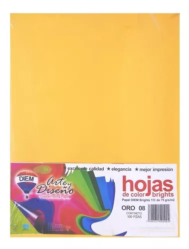 PAPEL BOND DIEM BRILL TAMAÑO CARTA ORO 08