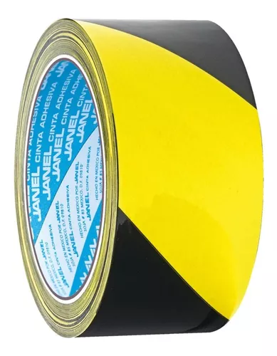 CINTA DELIMITADORA MARCAJE JANEL 48MMX33M AMARILLA-NEGRO