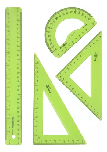 JUEGO DE GEOMÉTRICO ESCOLAR FLEXIBLE BARRILITO