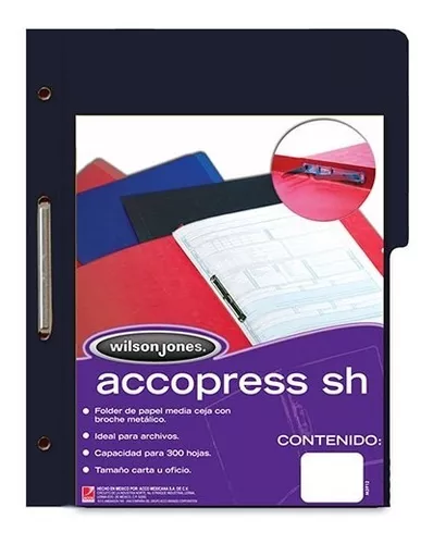 FOLDER CON BROCHE TAMAÑO CARTA ACCOPRESS NEGRO