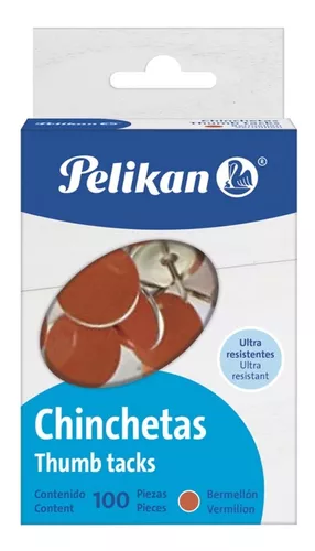 CHINCHETAS PELIKAN CON 100 BERMELLON