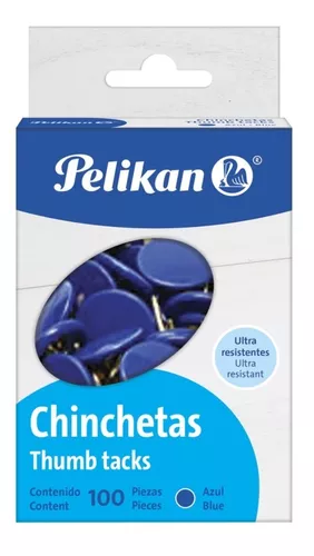 CHINCHETAS PELIKAN CON 100 AZUL