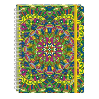 CUADERNO PROFESIONAL PRINTAFORM MANDALAS PASTA SEMI RIGIDA CUADRO CHICO 100 HOJAS