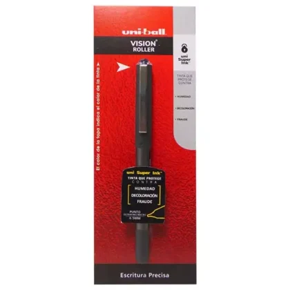 BOLIGRAFO ANTIFRAUDE AZOR ULTRA FINO UNI-BALLVISION 0.5 MM COLOR AZUL BLÍSTER