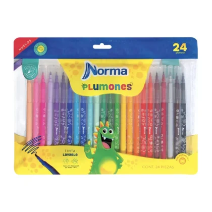PLUMONES LAVABLES NORMA BALA CON 24