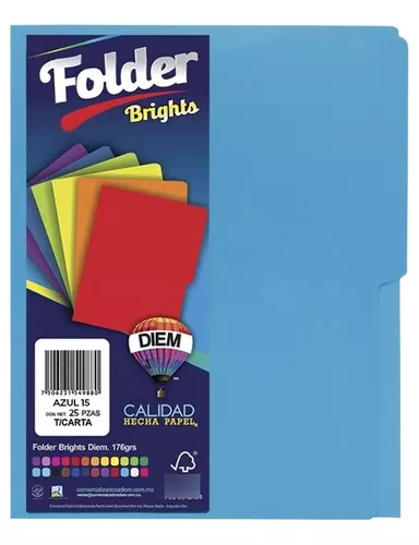 FOLDER DIEM CARTA AZUL 15