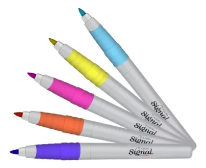 MARCADOR PERMANENTE SIGNAL AZOR PUNTO FINO FASHION 5 COLORES