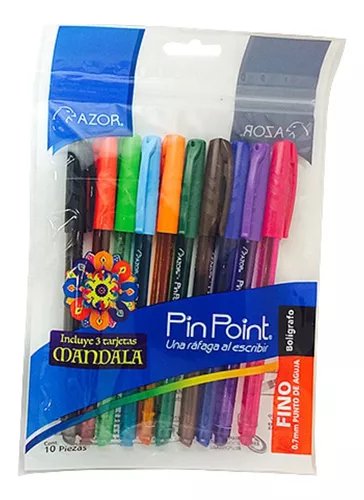BOLIGRAFO AZOR PIN POINT MANDALA 0.7 SUR CON 10