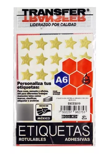 ESTRELLAS TRANSFER GRANDES ORO CON 105