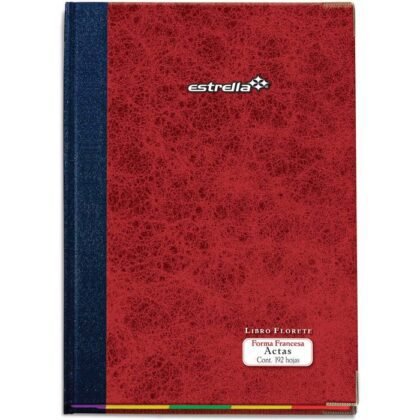 LIBRO FLORETE FORMA FRANCESA ESTRELLA ACTAS 192H