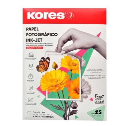 PAPEL FOTOGRAFICO KORES BRILLANTE CARTA 25H
