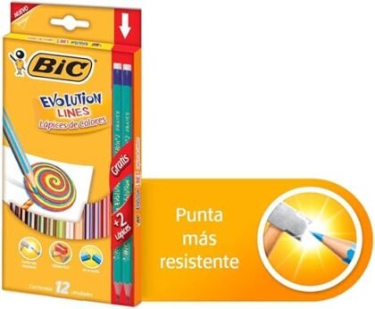COLORES BIC EVOLUTION LINES CON 12