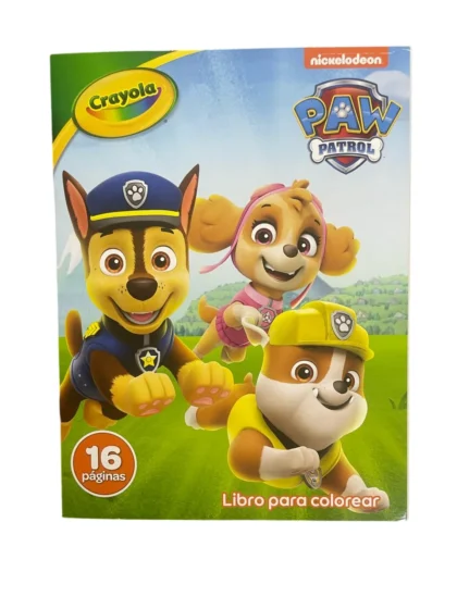 LIBRO PARA COLOREAR PAW PATROL 16 PAGINAS CRAYOLA