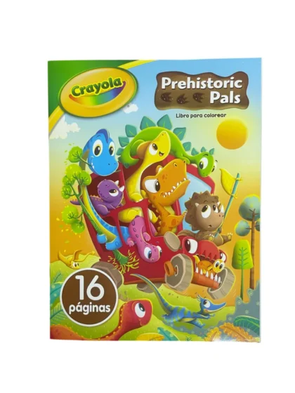 LIBRO PARA COLOREAR PREHISTORIC PALS 16 PAGINAS CRAYOLA