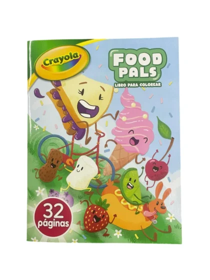 LIBRO PARA COLOREAR FOOD PALS 32 PAGINAS CRAYOLA