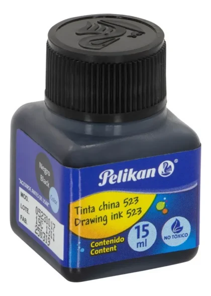 TINTA CHINA PELIKAN 15ML 523 NEGRO