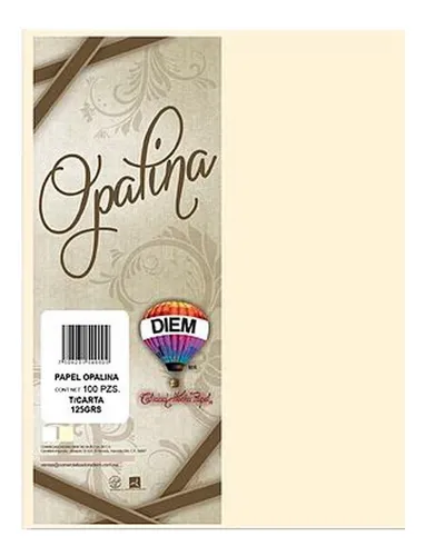 PAPEL OPALINA DIEM TAMAÑO CARTA 125GR MARFIL