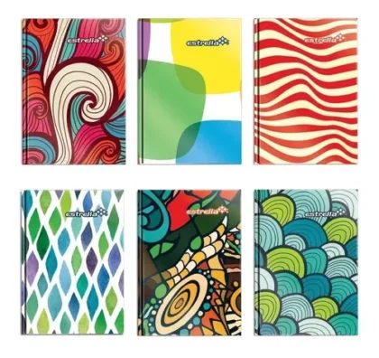 LIBRETA FORMA FRANCESA PASTA DURA ESTRELLA CUADRO GRANDE 96H