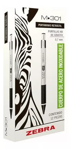 LAPICERO METAL ZEBRA M-301 0.7MM NEGRO