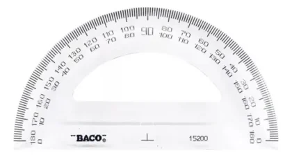 TRANSPORTADOR 180° BACO 15200 12.5CM