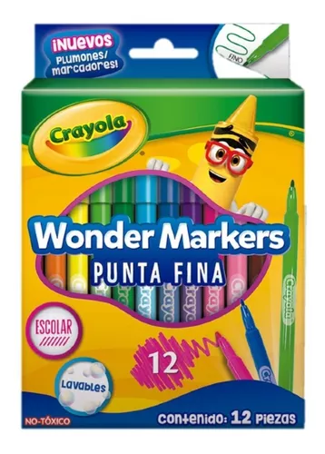 PLUMONES WONDERS MARKERS CRAYOLA CON 12