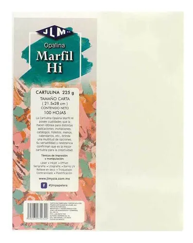 CARTULINA OPALINA JLM HI 225 T.CARTA MARF