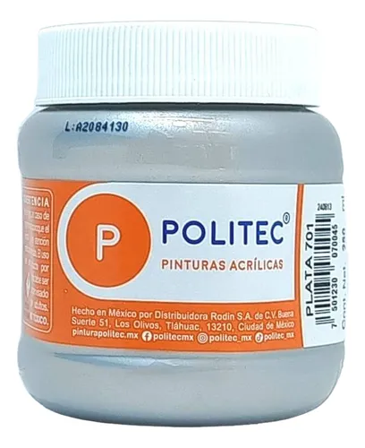 PINTURA POLITEC 250ML 701 PLATA