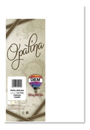 PAPEL OPALINA DIEM TAMAÑO CARTA 125GR BLANCA