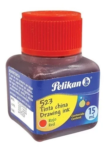 TINTA CHINA PELIKAN 15ML 523 ROJO