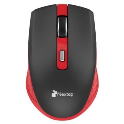MOUSE INALAMBRICO NEXTEP RECARCABLE 413NR NEGRO CON ROJO